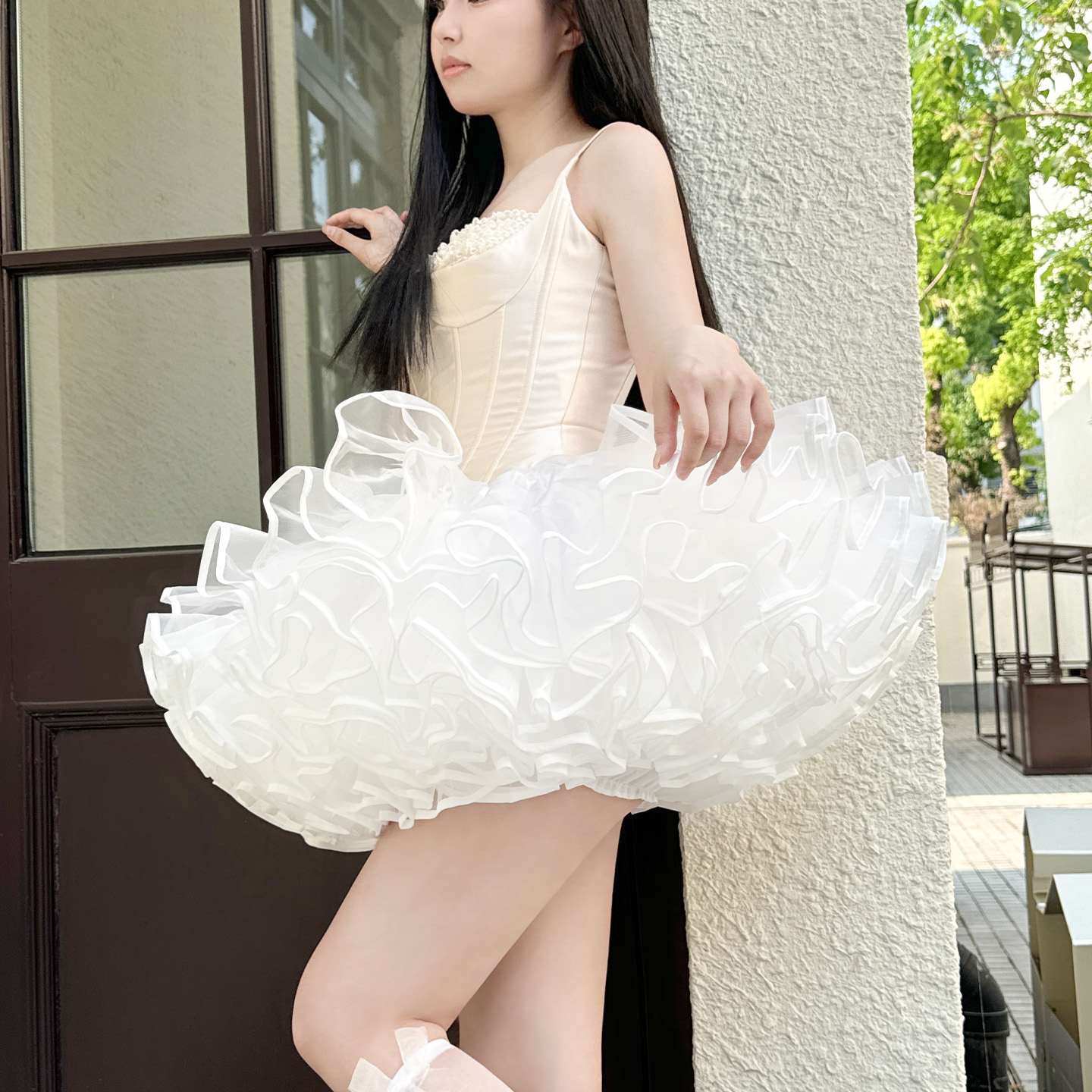 洛丽塔裙撑狗短无骨软纱撑