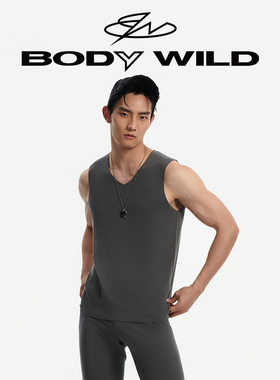 BODY WILD23新款抓绒暖衣V领宽肩背心男士保暖打底抗菌ZBN11DB3