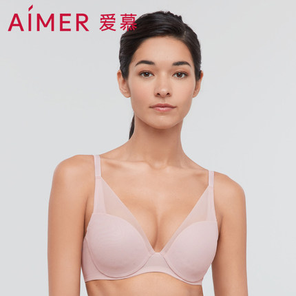 爱慕22SS极光4/4薄模杯大罩杯洞洞文胸AM117191