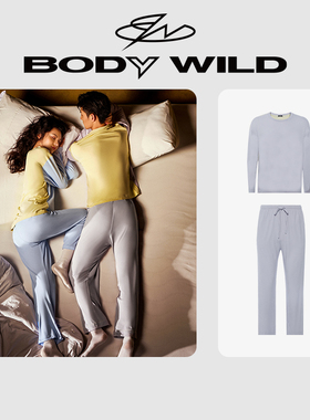 BODY WILD爱慕集团23新家居长袖长裤套装男女同款情侣款ZBN43KR1