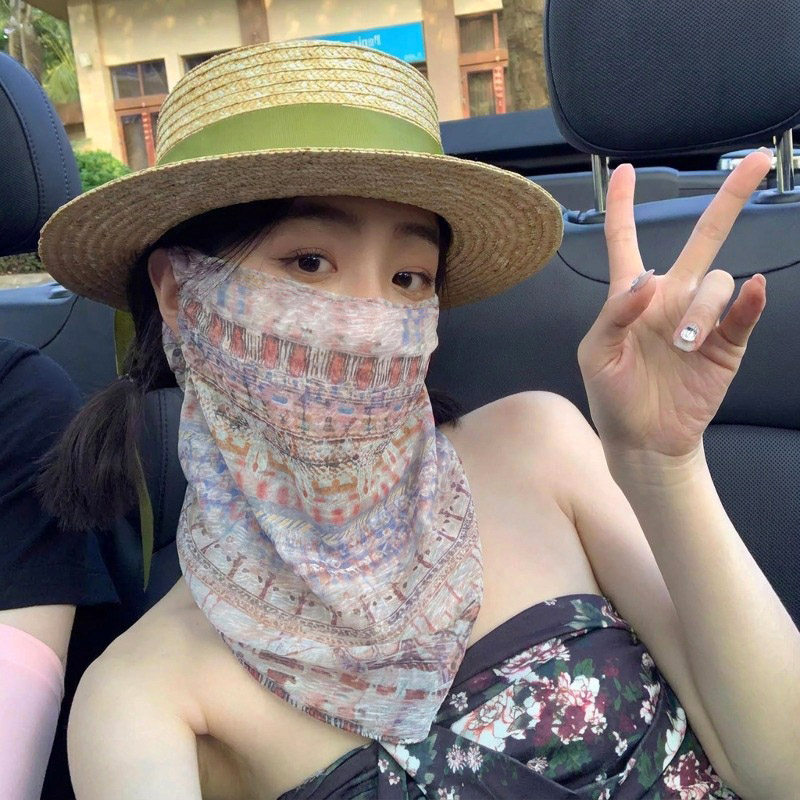 夏季挂耳全脸防晒面罩女款骑行