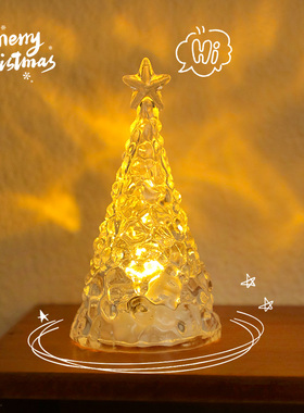 圣诞节装饰品圣诞树灯ins氛围感冰山小夜灯生日礼物床头卧室装饰
