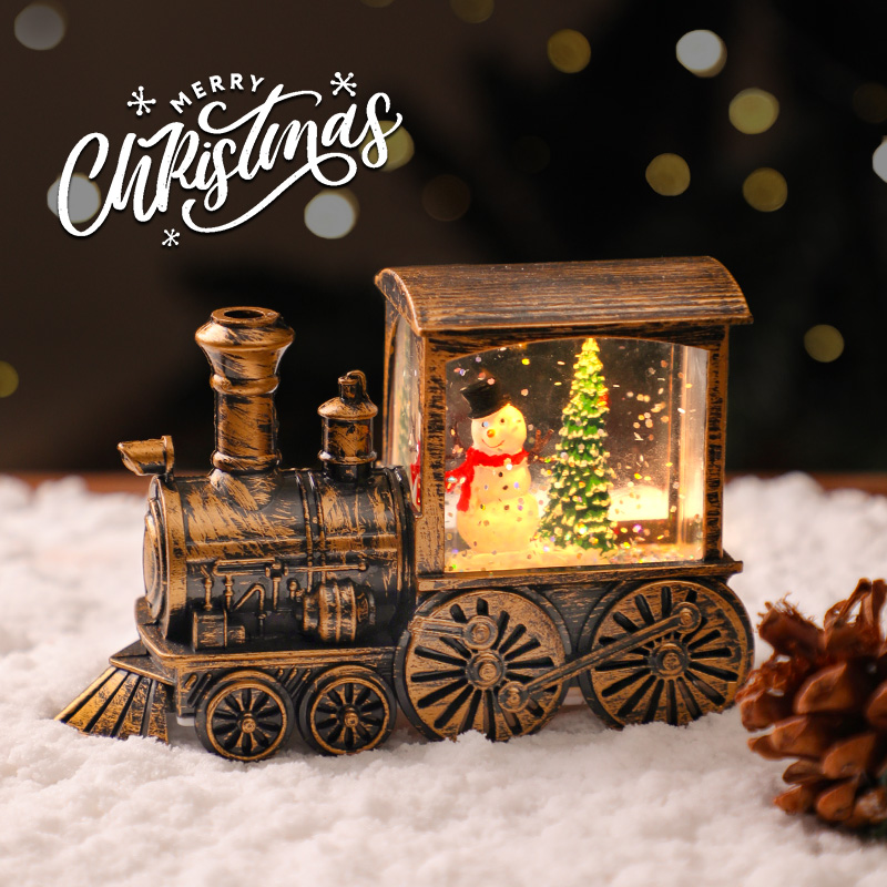 圣诞装饰品桌面摆件小火车
