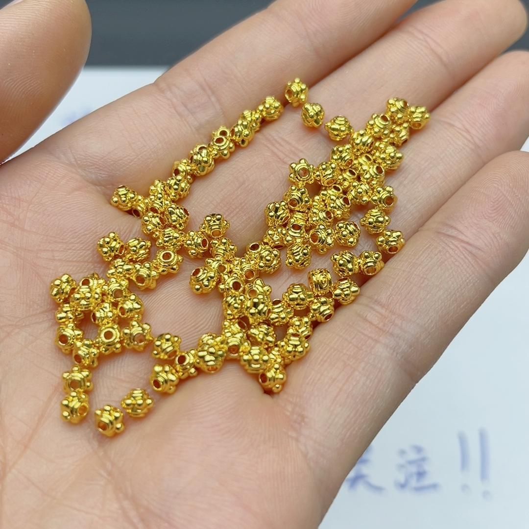 24号5毫米金色蜻蜓眼隔珠100个