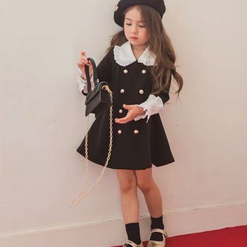 亲子装母女童装裙子宫廷连衣裙时装裙25春秋装新款外贸童装