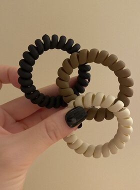 韩式绑头发电话线发绳批发女夏扎马尾不伤发简约发圈橡皮筋头饰