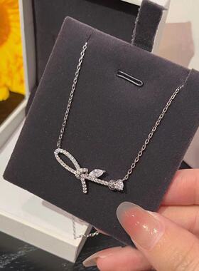 玫瑰结项链女ins风小众感网红锁骨链百搭气质颈链配饰