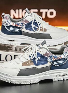 2025春季新款低帮男鞋运动休闲鞋青年男士板鞋韩版时尚潮学生单鞋