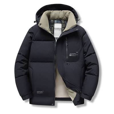 商场品牌2025立领连帽棉服男士秋冬季外套男款款加厚保暖棉袄棉衣