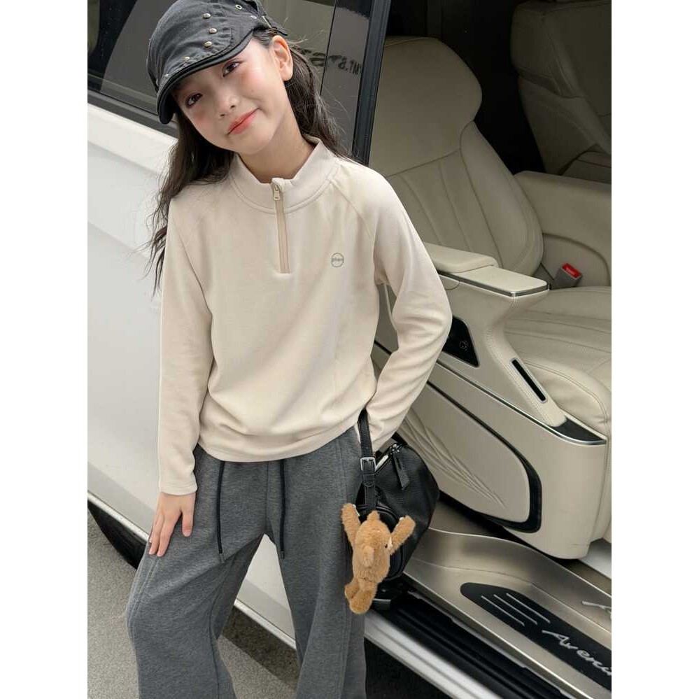 专柜品牌女童长袖t恤秋款2026新款洋气儿童女孩打底衫女大童秋冬