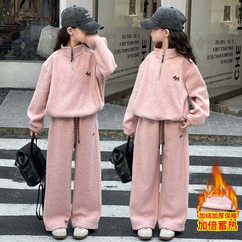 商场品牌女童秋冬装套装2025新款洋气儿童卫衣冬季时髦女孩大童运