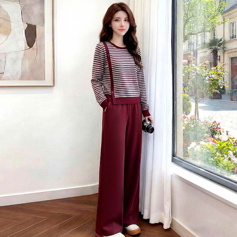 商场品牌春秋遮肉显瘦运动套装女 2026 年轻款修身束脚卫衣卫裤两