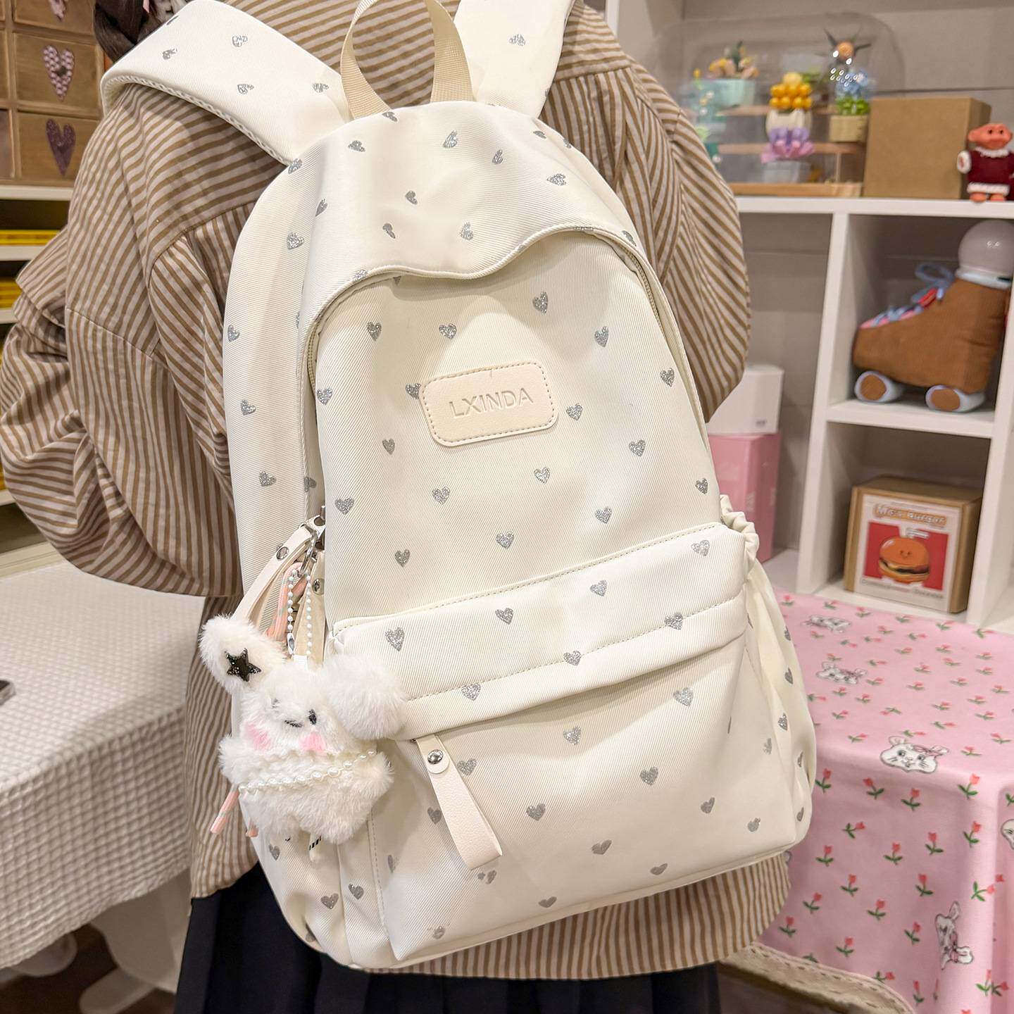 商场品牌新款日系ins高颜值清新背包女初高中生休闲简约大容量印