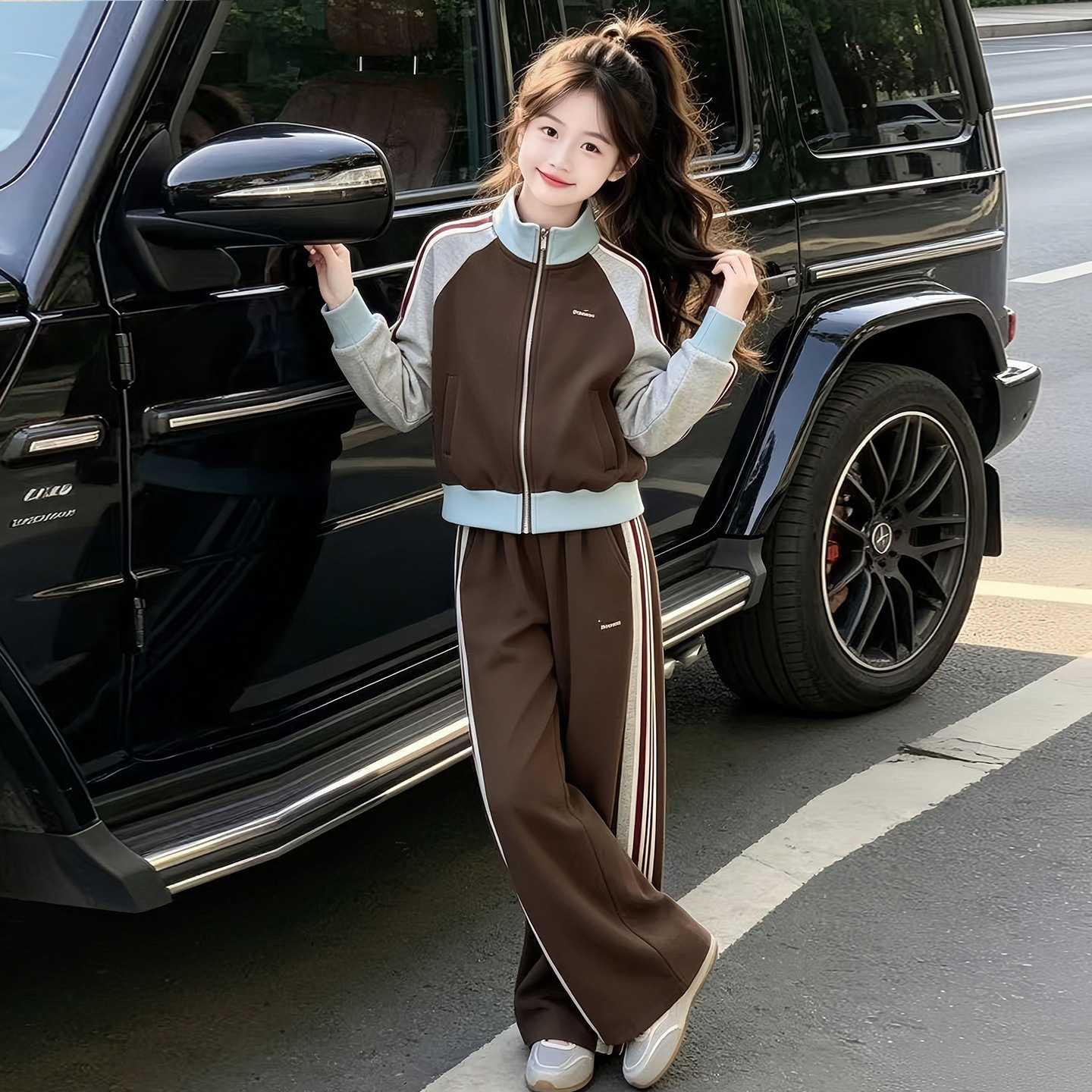 专柜品牌女童运动套装秋季2026新款超好看洋气时髦两件套儿童春秋