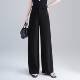高腰阔腿裤 西装 女装 韩版 女休 商场品牌2026春季 显痩拖地直筒裤 新款