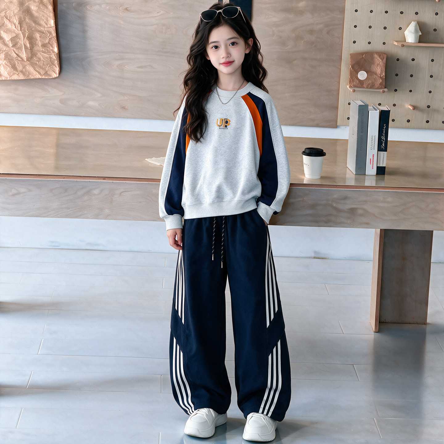 专柜品牌女童运动套装秋装2026新款儿童洋气大童女孩卫衣秋季休闲