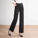 宽松显瘦直筒休闲裤 新款 女2026年春季 商场品牌简约高腰阔腿直筒裤