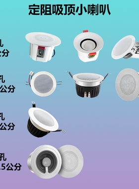 开孔7.5cm/9/12公分吸顶音响喇叭定阻小喇叭迷你家庭背景音乐音箱