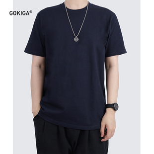 体恤男春217 T恤纯色打底衫 GOKIGA宫崎迦夏季 宽松潮牌重磅纯棉短袖