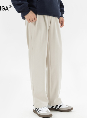 GOKIGA宫崎迦春季直筒阔腿西装休闲裤男简约高级感垂坠感西裤3026