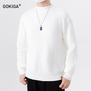 6205 毛衣男休闲纯色百搭打底针织衫 GOKIGA宫崎迦秋冬季 休闲基础款