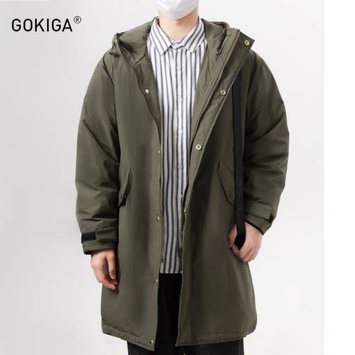 日系外套男生潮流连帽保暖羽绒服