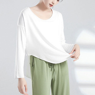 宽松舞蹈上衣现代舞古典舞练功服装女民族舞中国舞长袖训练服成人