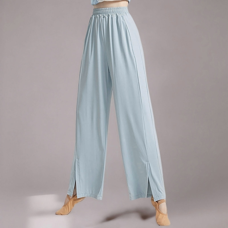 裤子阔腿裤冰丝薄款舞蹈直筒长裤