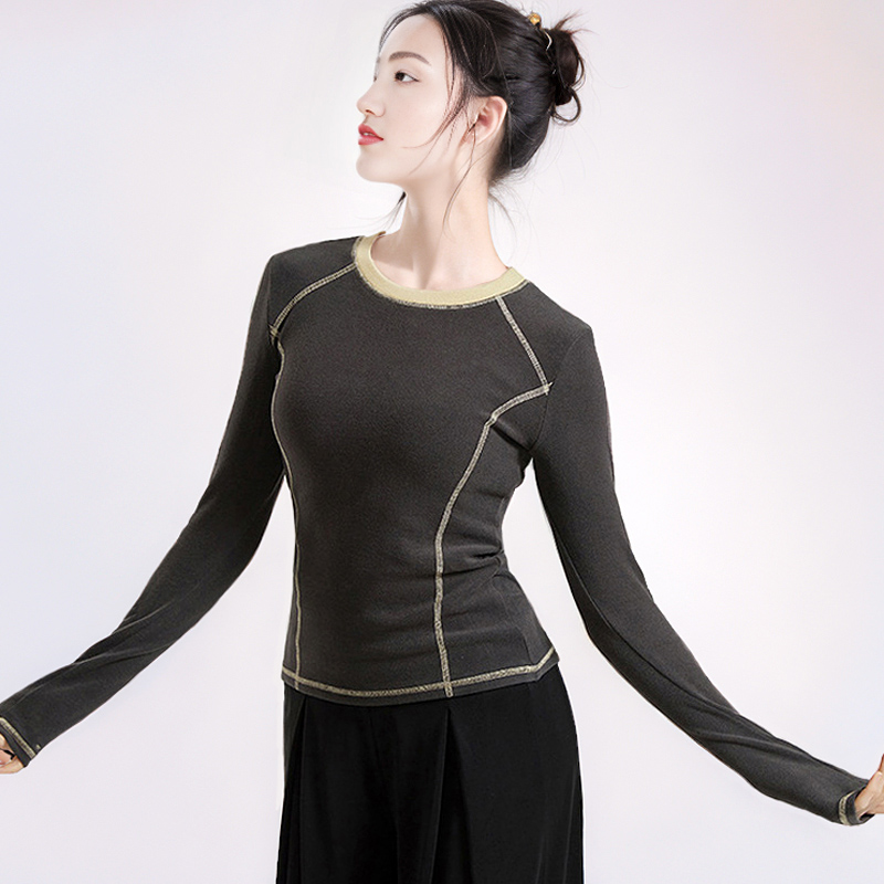 练功服装明线设计内搭打底衫上衣