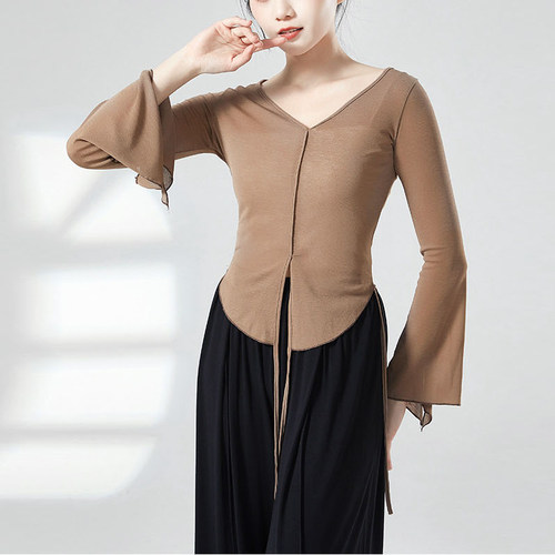 舞蹈服装飘逸民族形体艺考练功服