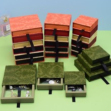 直播界新首饰品抗氧化薄膜PE悬浮盒古奇纹穿戴甲包装盒加 印Logo