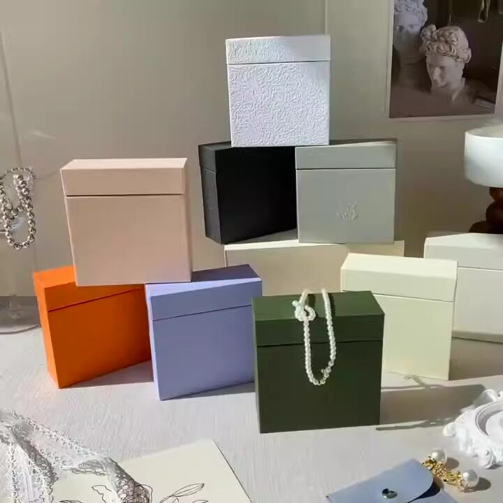 首饰盒小红书项链穿戴甲美甲包装盒饰品抽屉盒防氧化pe膜悬浮盒