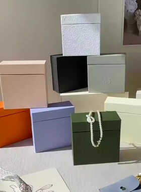 首饰盒小红书项链穿戴甲美甲包装盒饰品抽屉盒防氧化pe膜悬浮盒