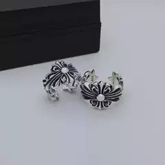S925 Sterling Silver Jewelry, Retro Thai Silver Fashion Cross Flower Ring, Men's and Women's Rings, Couple Rings, Personalized Trendy Accessories
