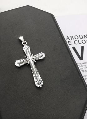 纯银十字架吊坠时尚个性欧美潮饰