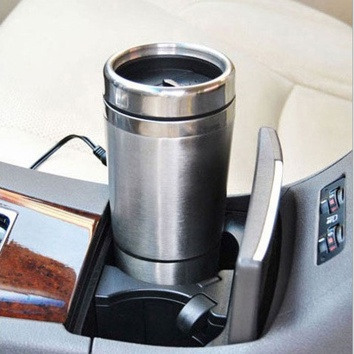 车载保温杯不锈钢电加热12v烧水开水壶点烟器电热水杯正品包邮