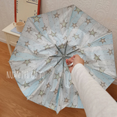 星星雨伞女晴雨两用钛银超防晒防紫外线小清新遮阳弯钩太阳伞ins