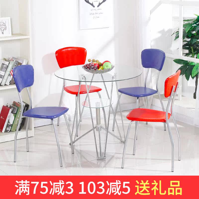 暄现代简约钢化玻璃圆桌阳台休闲小桌子咖啡桌圆洽谈桌接待桌椅组|msdalam kategori perabot kediaman, of Tables, meja makan - dari Buy2taobao.com untuk memberikan perkhidmatan ejen Taobao profesional membeli