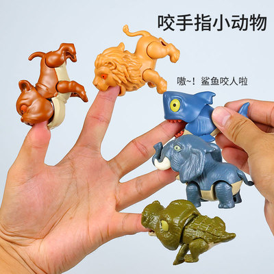 动物咬手指旺财关节可动迷你动物