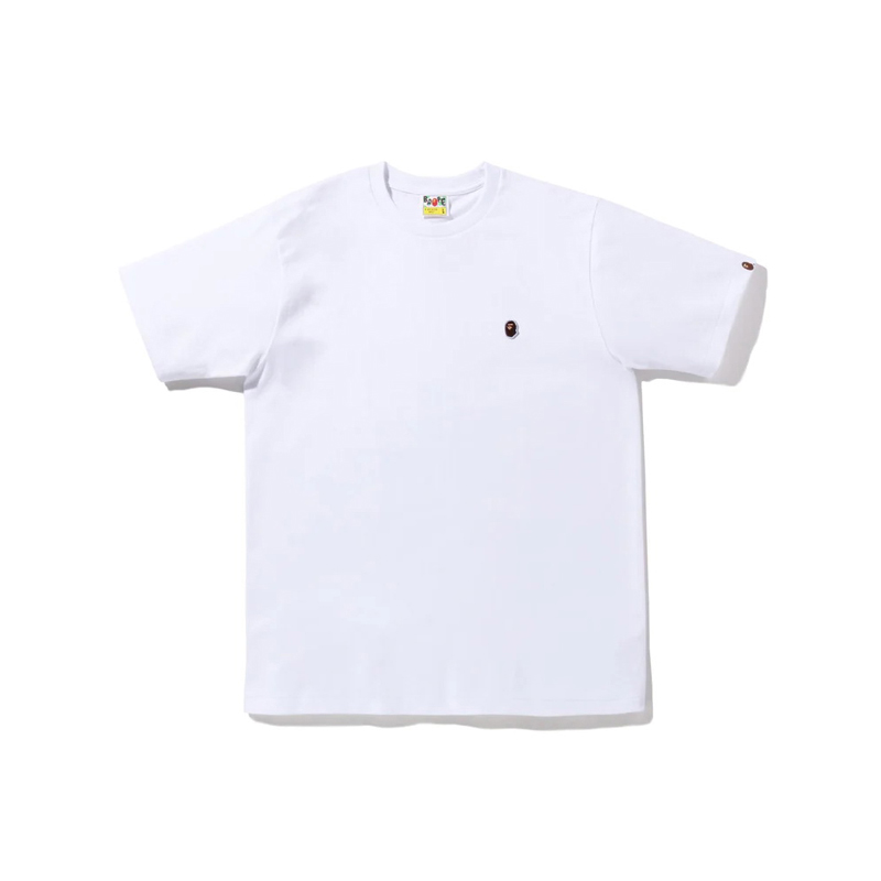 thumbnail for Japanese fashion brand short-sleeved T-shirt, male ape-man embroidery small badge pattern, classic summer solid color half-sleeve 230g