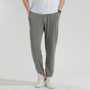 休闲裤 子 运动裤 裤 男款 成人防蚊裤 男士 九分裤 男薄款 夏季 莫代尔男裤