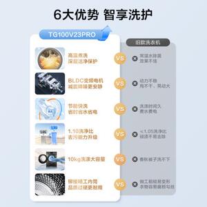 【当月保价】小.天鹅滚筒洗衣机全自动10公斤变频智能TG100V23PRO