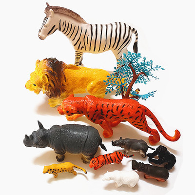 仿真野生动物玩具模型套装老虎