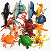 仿真海洋动物模型男玩具海底世界玩具 虎鲸鲨鱼海星龙虾海马海龟