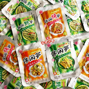 杭州特产 华源昌休闲野笋500g 五香多味香辣油焖笋干丝片开袋即食