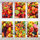 水果画客厅餐厅厨房装 饰画水果蔬菜店铺贴画壁画超市墙面贴画定制