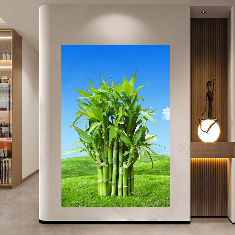富贵竹万年竹入户绿色好运客厅招添财卧室玄关过道装饰挂画自贴画