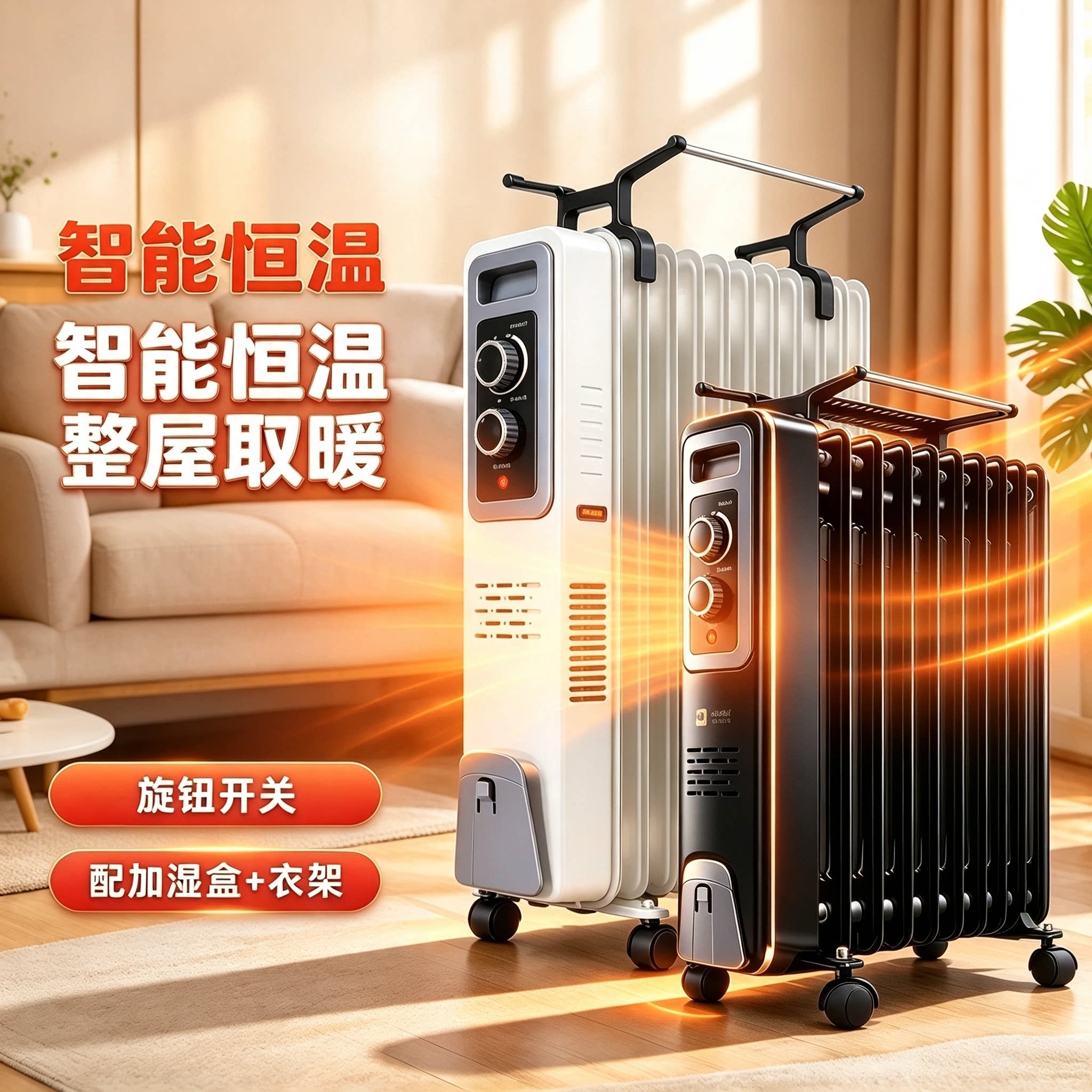 取暖器恒温供暖可烘衣温润不干燥