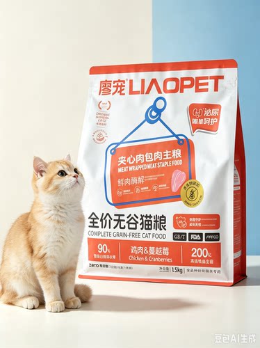 猫粮成幼怀孕母老年猫1-12个月英短美短加菲猫3斤装全价无谷猫粮