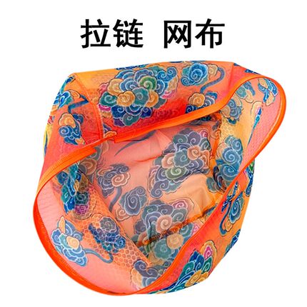 抄网布捞鱼网布不兜水抓鱼抄网布拉链式网兜竞技飞抄纳米编织网兜